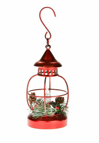 6" LED Red Metal Lantern-NO TAX SPECIAL