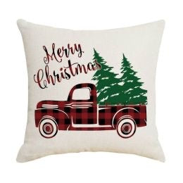 Truck And Tree Pillow