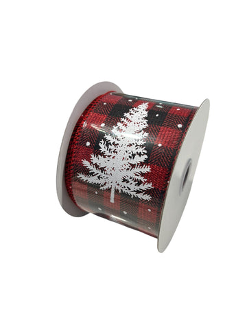 Ribbon Spool-Tree Buffalo Plaid NO TAX SPECIAL