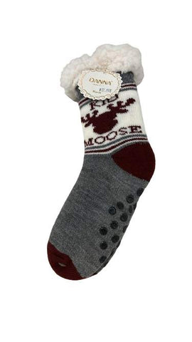 Kid Moose Sherpa Socks