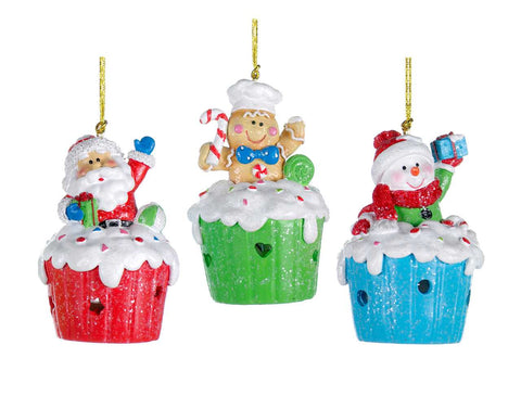 Set Of 3 LED Ornaments